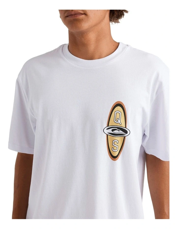 Board Short Sleeve Tee in White image 4