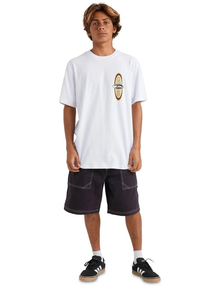 Board Short Sleeve Tee in White image 5