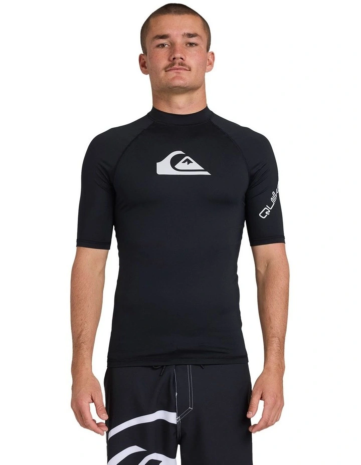 All Time Short Sleeve Rashguard in Black image 1
