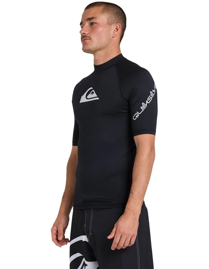 All Time Short Sleeve Rashguard in Black image 3