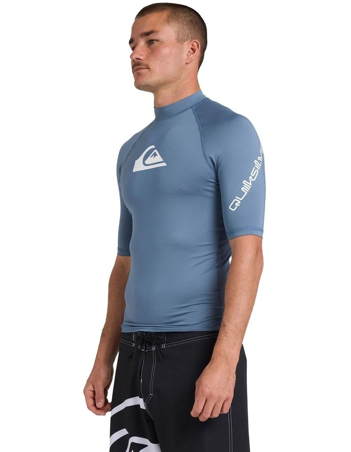 All Time Short Sleeve Rashguard in Blue image 3