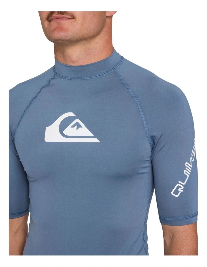 All Time Short Sleeve Rashguard in Blue image 4