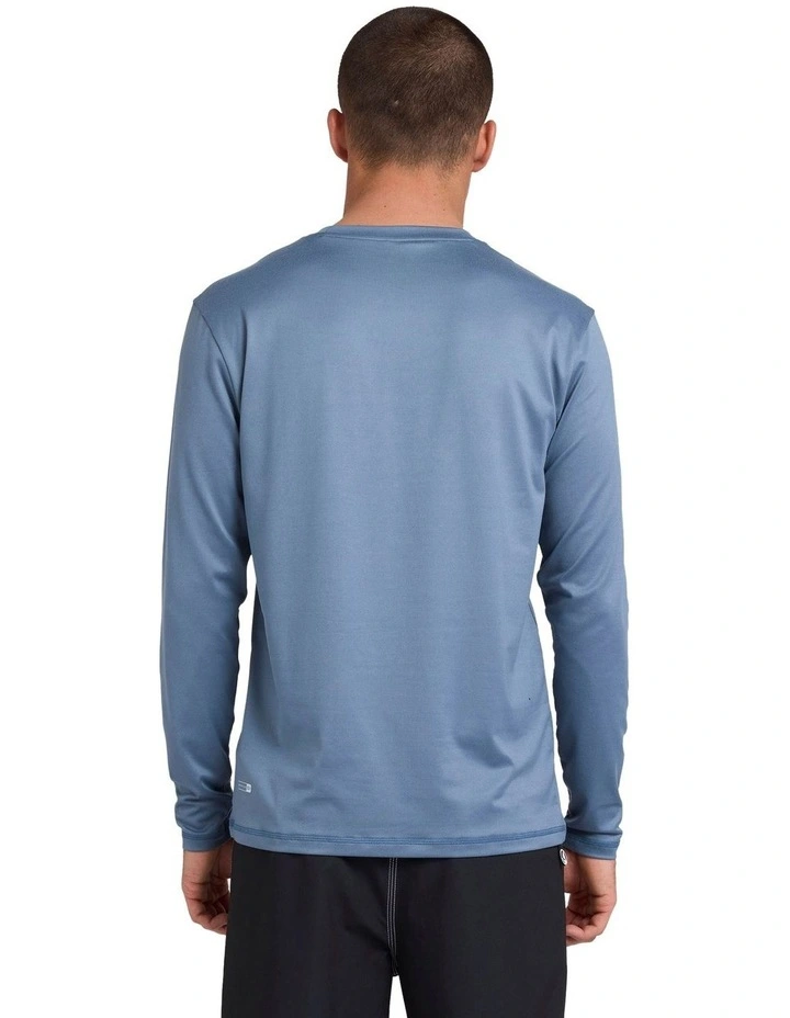 Solid Streak Long Sleeve Surf Shirt in Blue image 2