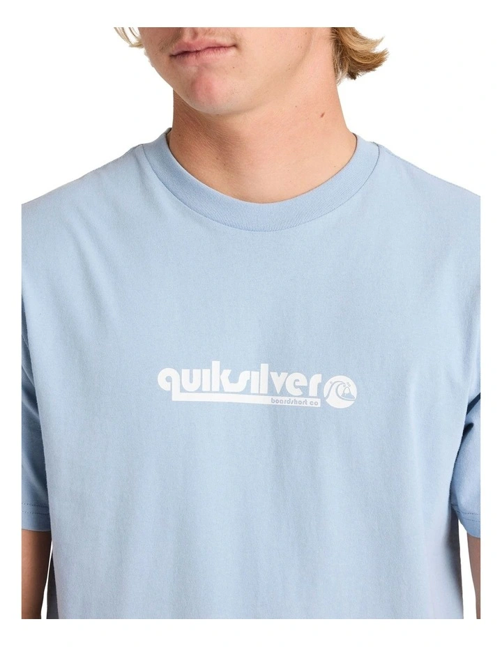 Quik Throwback T-shirt in Blue image 4