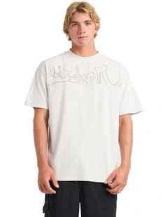Top Line Knit T-shirt in White