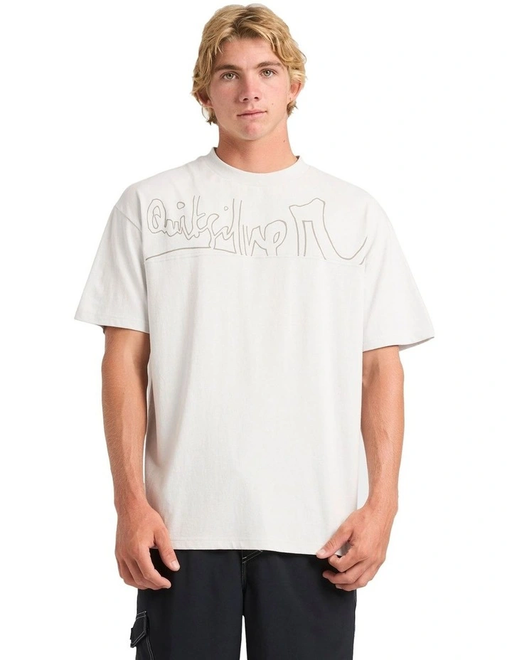 Top Line Knit T-shirt in White image 1
