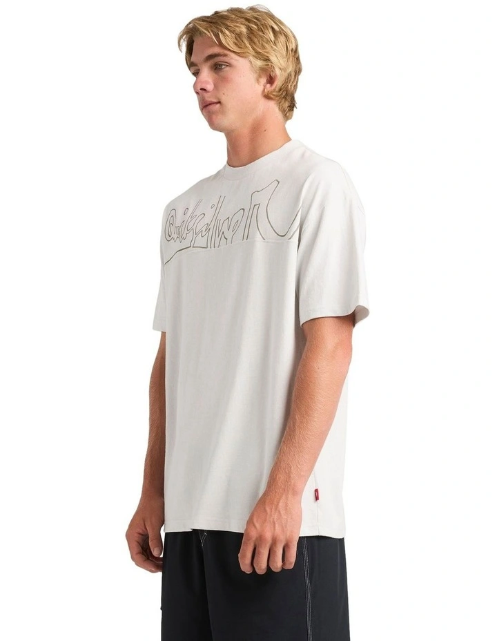 Top Line Knit T-shirt in White image 3