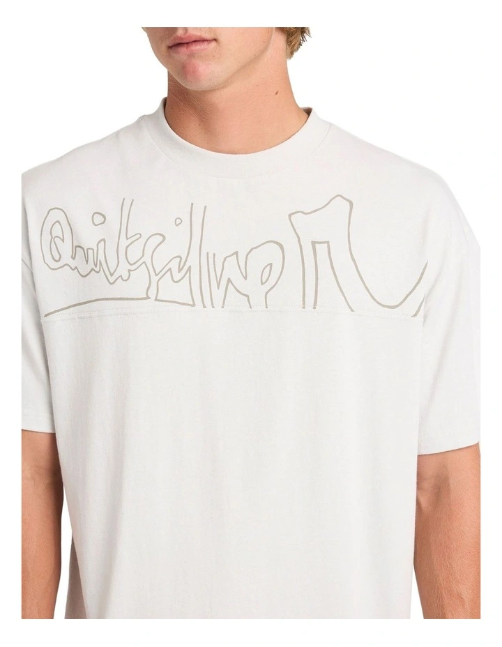 Top Line Knit T-shirt in White image 4