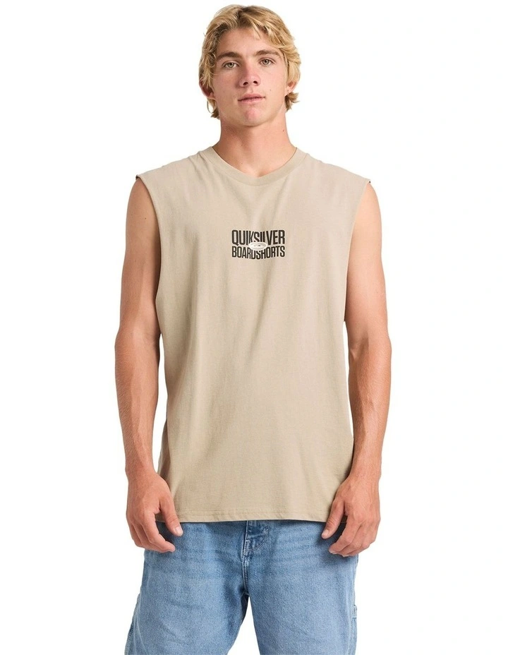 Mega Stack Muscle Tank in Beige image 1