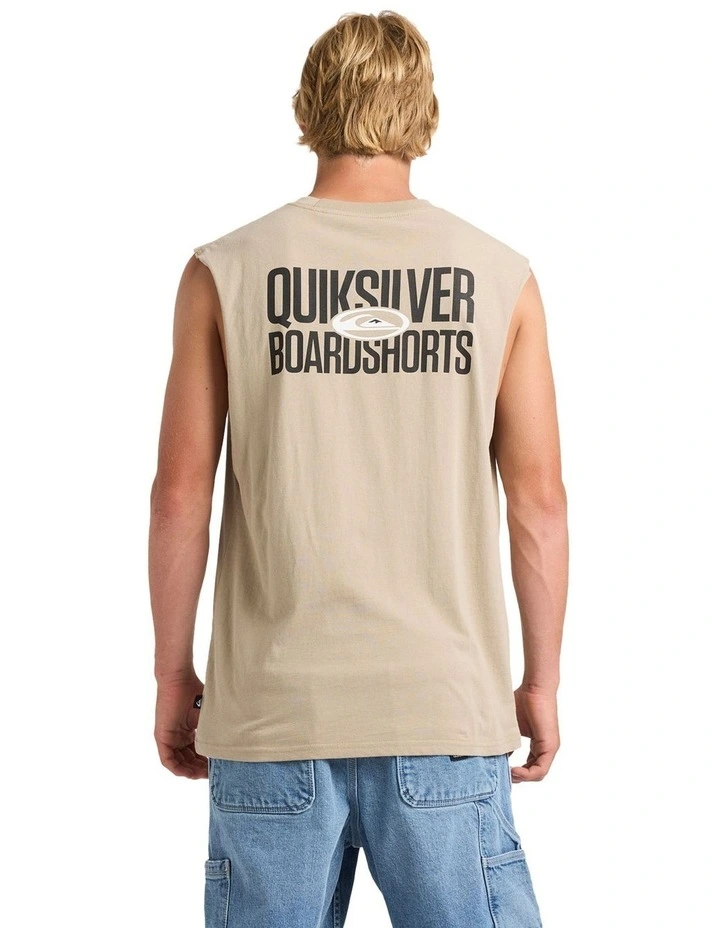 Mega Stack Muscle Tank in Beige image 2