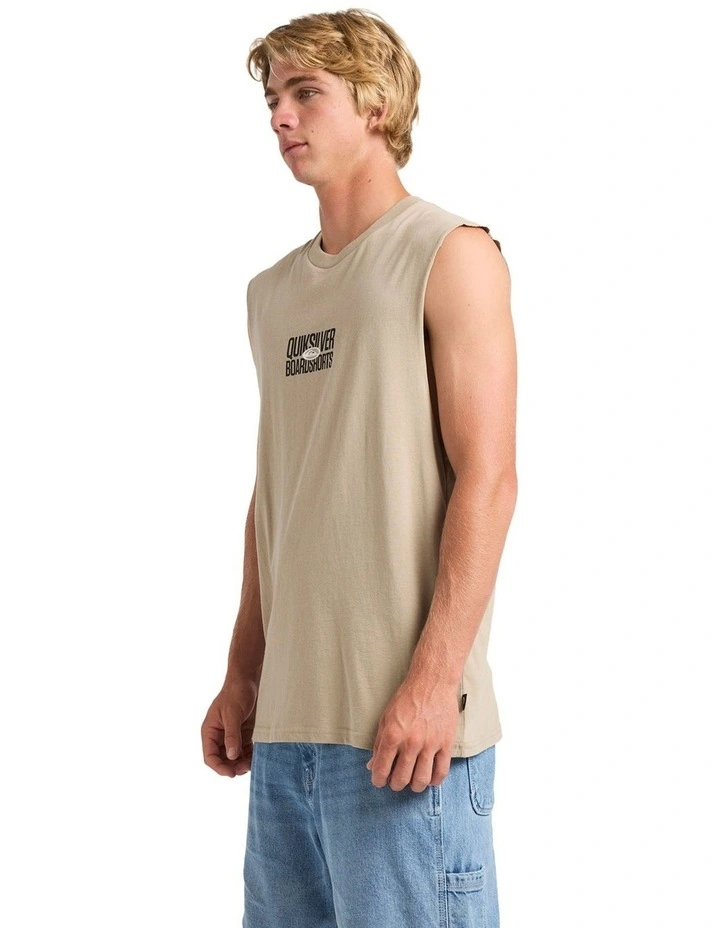 Mega Stack Muscle Tank in Beige image 3