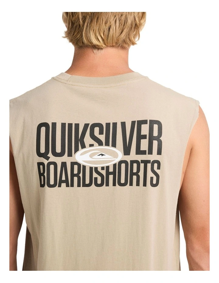 Mega Stack Muscle Tank in Beige image 4