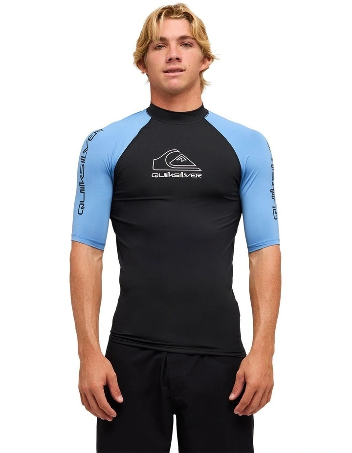 On Tour Short Sleeve Rash Vest in Blue image 1