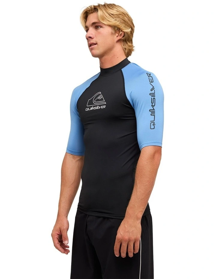 On Tour Short Sleeve Rash Vest in Blue image 3