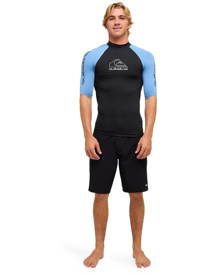 On Tour Short Sleeve Rash Vest in Blue image 5