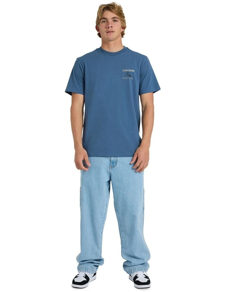 Retro Arch T-Shirt in China Blue image 5