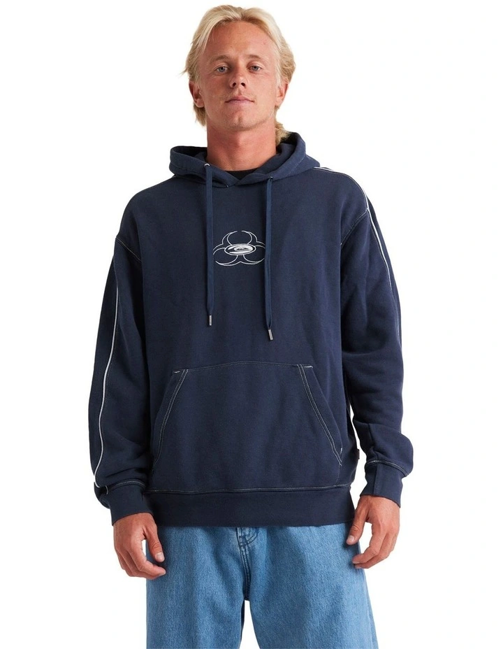 Saturn Bio Hazard Fleece Hoodie in Dark Navy image 1