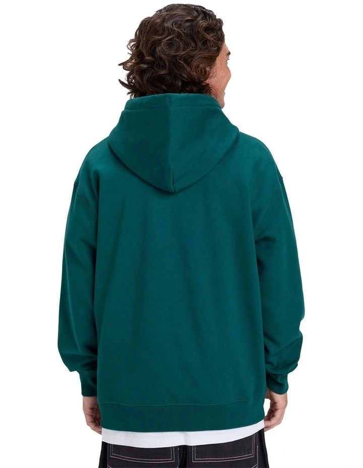 Double Up Pullover Hoodie in Green image 2