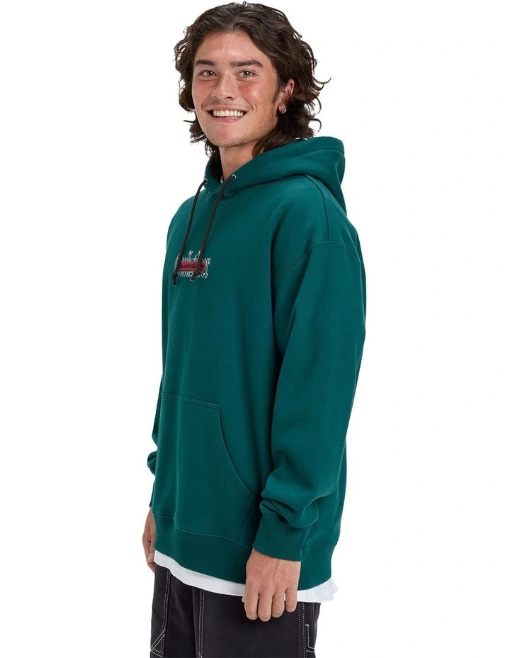 Double Up Pullover Hoodie in Green image 3