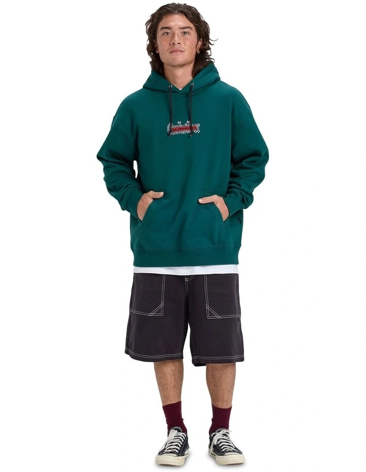 Double Up Pullover Hoodie in Green image 5