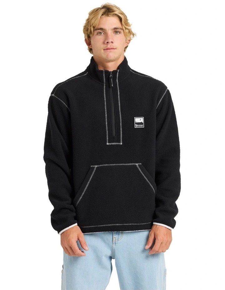 Mercury Polar 1/2 Zip Fleece Jumper in Black image 1