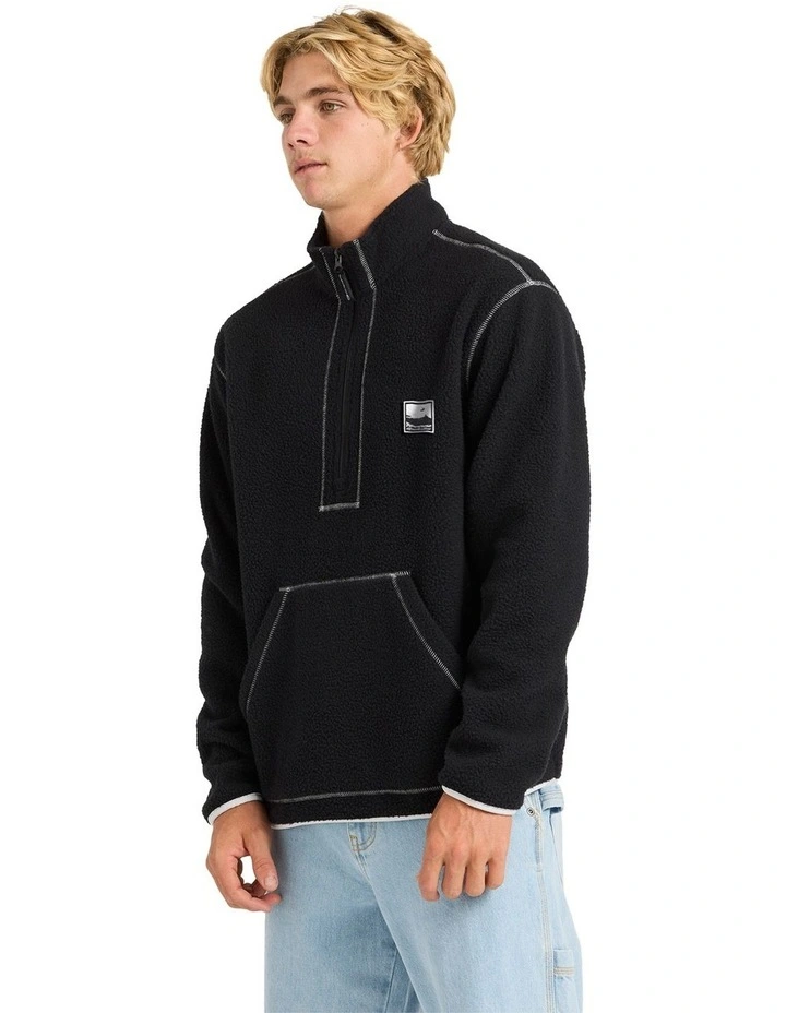 Mercury Polar 1/2 Zip Fleece Jumper in Black image 3