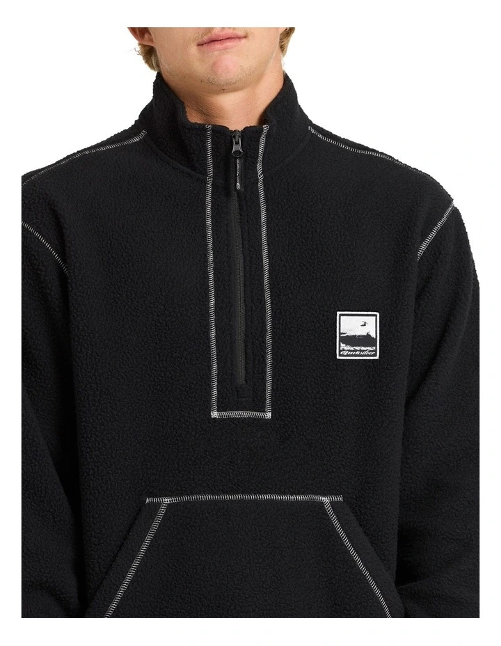Mercury Polar 1/2 Zip Fleece Jumper in Black image 4