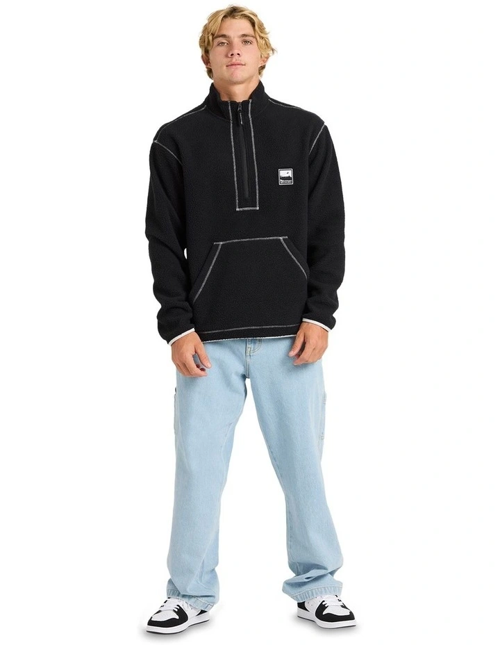 Mercury Polar 1/2 Zip Fleece Jumper in Black image 5