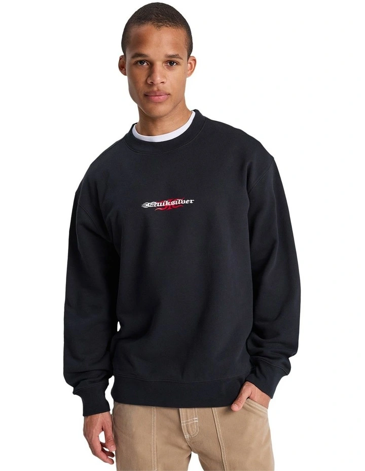 Mercury Trident Crew Neck Tee in Black image 1