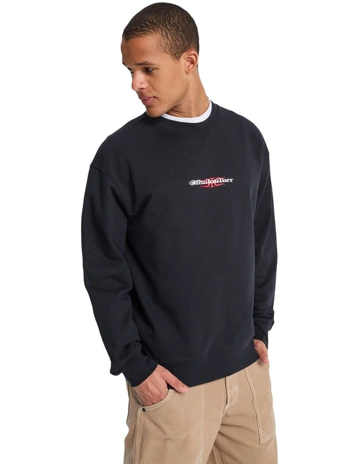Mercury Trident Crew Neck Tee in Black image 3
