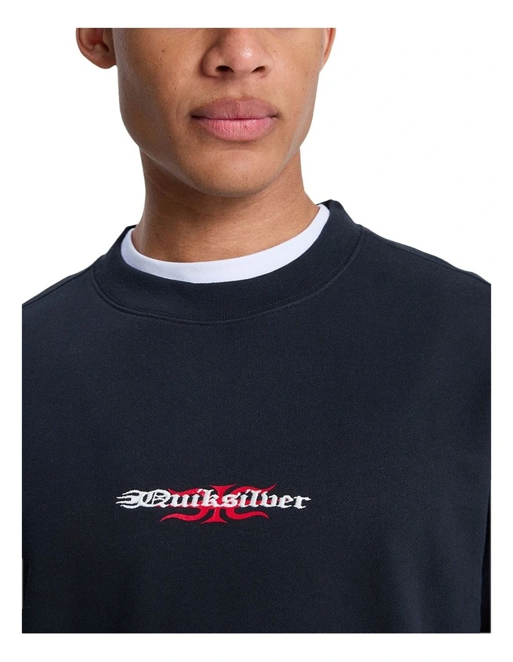 Mercury Trident Crew Neck Tee in Black image 4