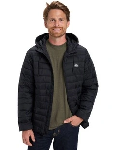 Scaly Puffer Jacket in Black