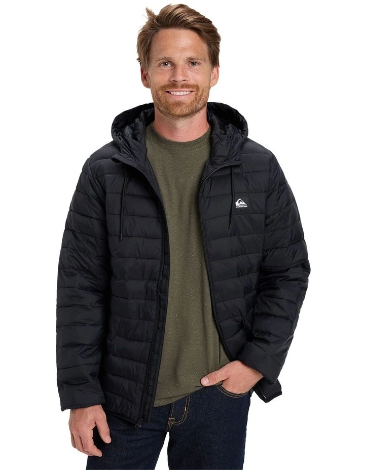Scaly Puffer Jacket in Black image 1