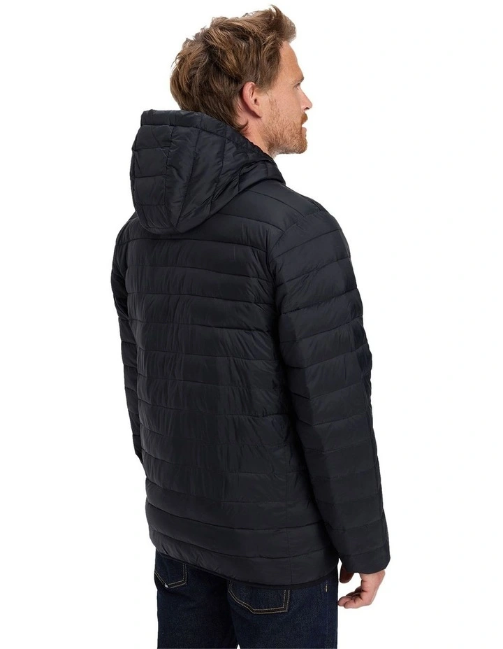 Scaly Puffer Jacket in Black image 2