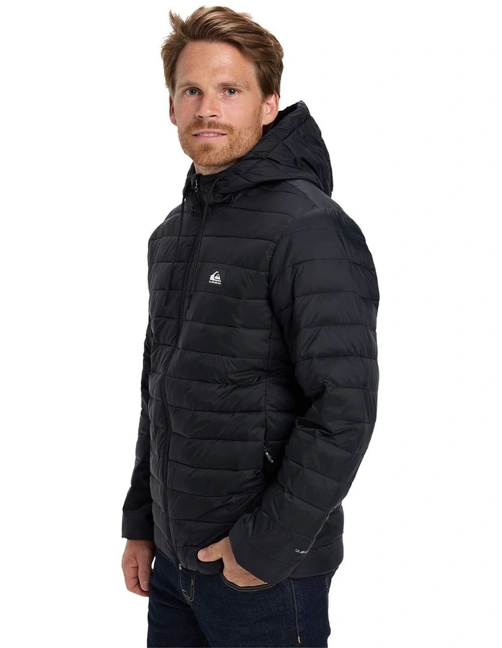 Scaly Puffer Jacket in Black image 3