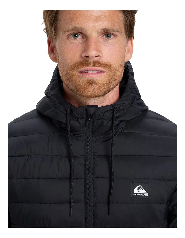 Scaly Puffer Jacket in Black image 4