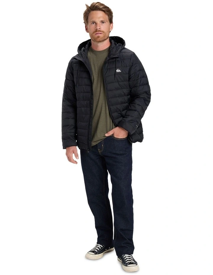 Scaly Puffer Jacket in Black image 5