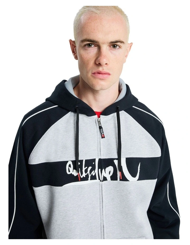 YG Operator Zip Up Hoodie in Grey image 4