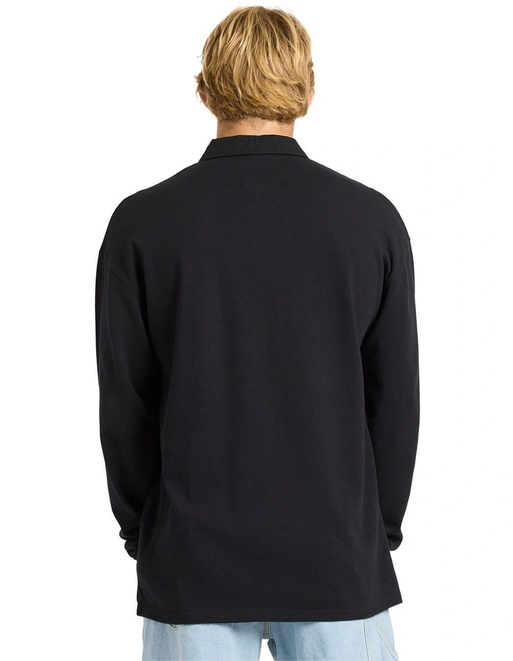 Mercury Rugby Long Sleeve T-Shirt in Black image 2