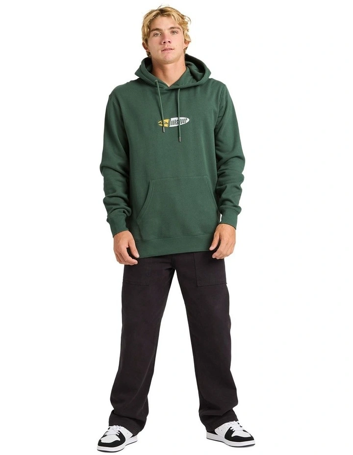 Channel Fix Pullover Hoodie in Green image 5