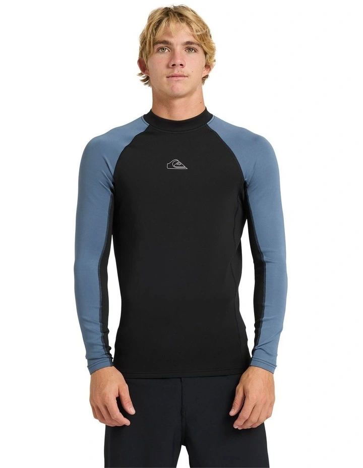 Everyday Heat Panel Long Sleeve Rash Vest in Black image 1