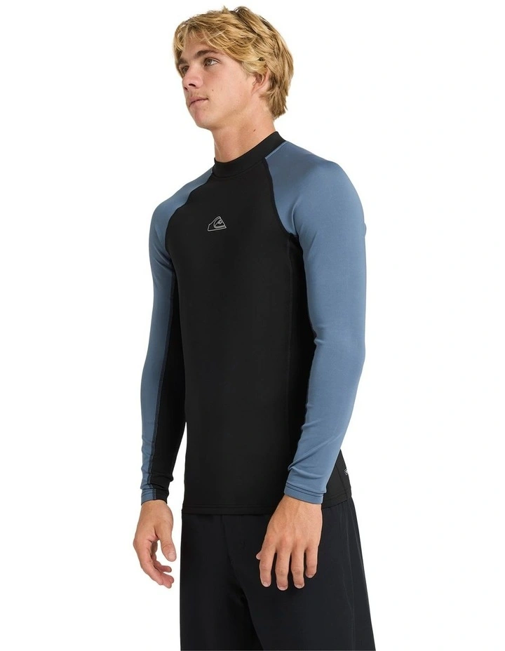 Everyday Heat Panel Long Sleeve Rash Vest in Black image 3