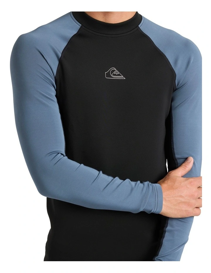 Everyday Heat Panel Long Sleeve Rash Vest in Black image 4