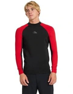Everyday Heat Panel Long Sleeve Rash Vest in Black