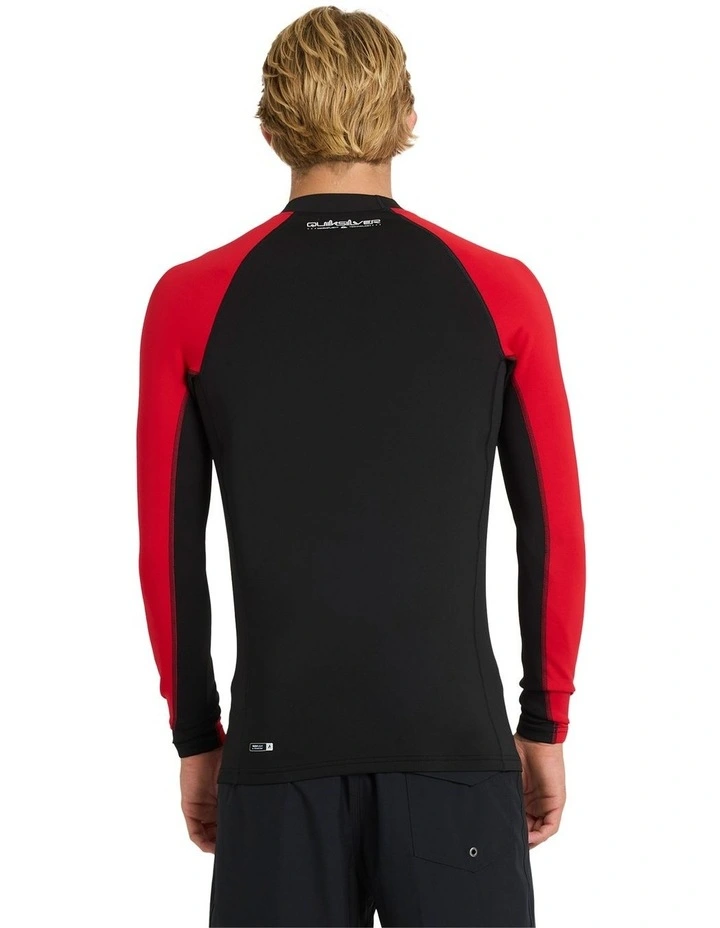 Everyday Heat Panel Long Sleeve Rash Vest in Black image 2