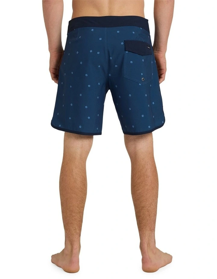 Surfsilk Scallop 18 Inch Boardshorts in Dark Denim Ditsy Hibiscus image 2