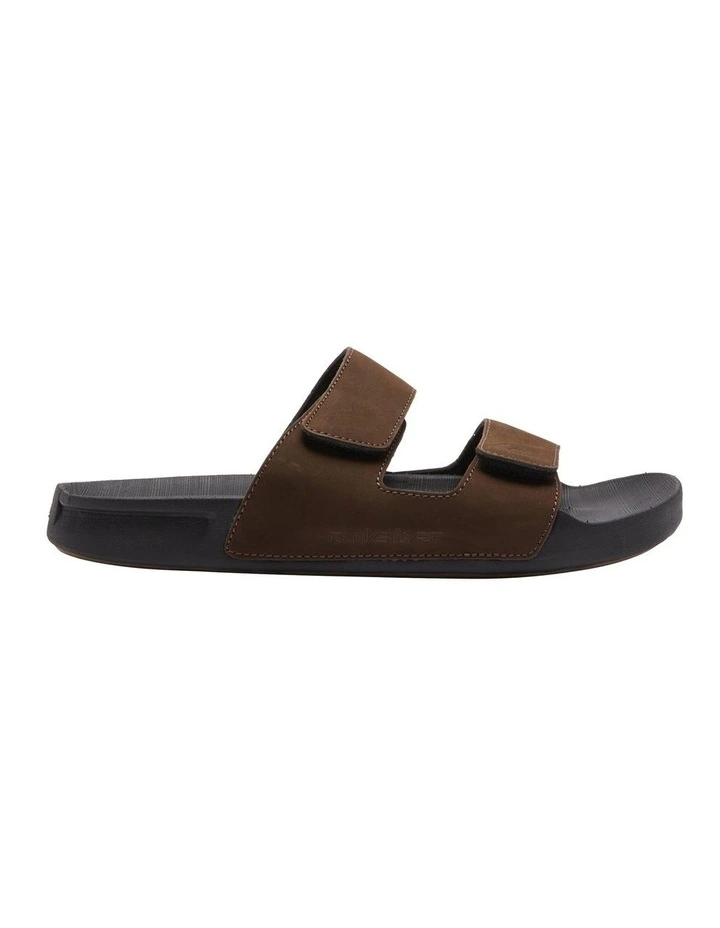 Rivi Leather Slides in Brown image 2