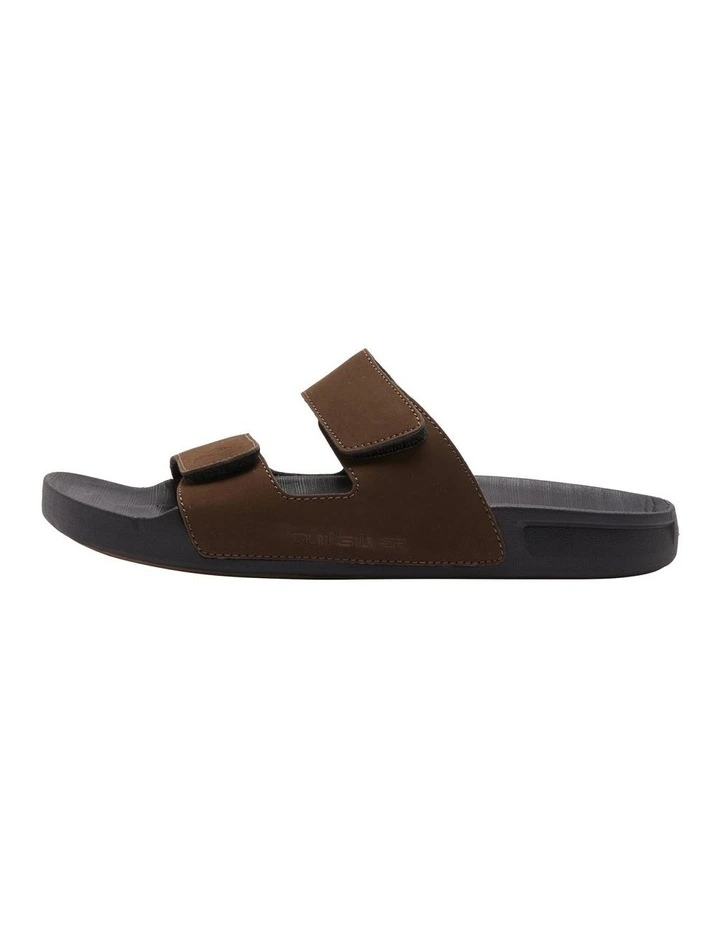 Rivi Leather Slides in Brown image 3
