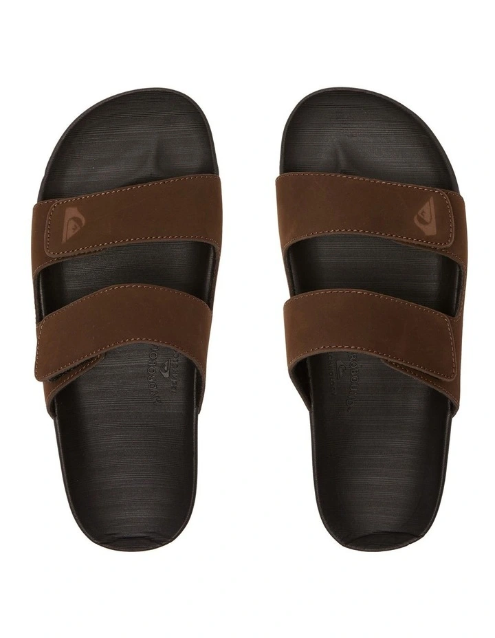 Rivi Leather Slides in Brown image 4