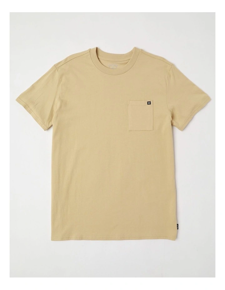 Premium Pocket T-shirt in Beige image 1